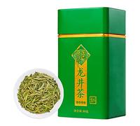 Thé Vert Dragon Well, Thé Longjing, Emballage Délicat, Fort Arôme de Thé, Longjing Chinois Parfait pour Offrir en Cadeau, Thé du Matin, Thé de L'après Midi et Fêtes (Sans Assiette)