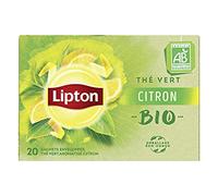 Thé vert en sachet - Goût citron - Biologique - 20 sachets 26g