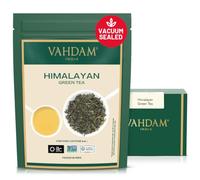 VAHDAM, Thé Vert En Vrac (100g/ 50 Tasses) Thé Vert Naturel, Feuilles Mobiles | Récolte Fraiche | Pochette Zippée Refermable | Infuser Chaud, Thé Glacé Ou Thé Kombucha