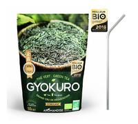 Thé vert Gyokuro 50 g + 4 pailles en inox Youdoit