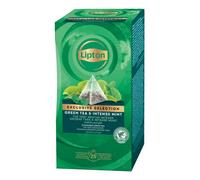 Thé Vert Lipton Exclusive Selection Menthe Intense - 25 sachets pyramide