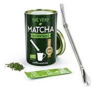 Thé vert Matcha instantané en sticks + paille inox avec filtre