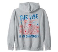 The Vibe is in Shambles Funny Dinosaur Summer Sweat à Capuche