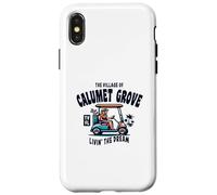 The Village of Calumet Grove Chariot de golf Design Coque pour iPhone X/XS
