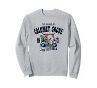The Village of Calumet Grove Chariot de golf Design Sweatshirt