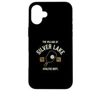 The Village of Silver Lake Pickleball Design vieilli Coque pour iPhone 16 Plus
