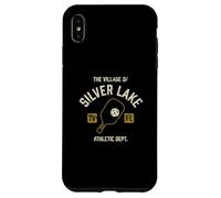 The Village of Silver Lake Pickleball Design vieilli Coque pour iPhone XS Max