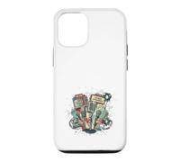 The Vintage Beat Music Extravaganza Microphone rétro Coque pour iPhone 12/12 Pro