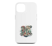 The Vintage Beat Music Extravaganza Microphone rétro Coque pour iPhone 13
