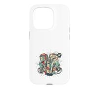 The Vintage Beat Music Extravaganza Microphone rétro Coque pour iPhone 15 Pro