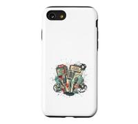 The Vintage Beat Music Extravaganza Microphone rétro Coque pour iPhone SE (2020) / 7/8