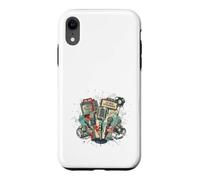 The Vintage Beat Music Extravaganza Microphone rétro Coque pour iPhone XR