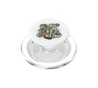 The Vintage Beat Music Extravaganza Microphone rétro PopSockets PopGrip pour MagSafe