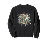 The Vintage Beat Music Extravaganza Microphone rétro Sweatshirt