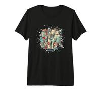 The Vintage Beat Music Extravaganza Microphone rétro T-Shirt Haut de Gamme
