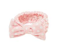 The Vintage Cosmetic Company Dolly Make Up Bandeau rétro pour cheveux doux et confortable Motif à pois roses et nœud