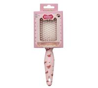 The Vintage Cosmetic Company Brosse à cheveux rectangulaire vintage rose pour femmes et filles, brosse à cheveux rectangulaire classique avec motif rose vintage pour la coiffure