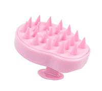 The Vintage Cosmetic Company Shampoo Brush Soft Flexible Bristles Gently Massages Scalp Thoroughly Cleanses Shower Accessory Pink Design
