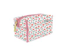 The Vintage Cosmetic Company Trousse de Maquillage Vintage Tulipe Transparente Trousse de Toilette et cosmétique de Voyage pour Femme Essentials