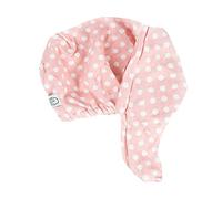 The Vintage Cosmetic Company Turban à Cheveux Rose à Pois, Serviette en Microfibre légère et absorbante, Turban pour Cheveux mouillés, séchage Rapide, sans frisottis, Motif à Pois Roses
