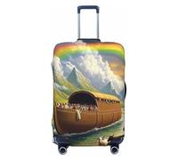 The Vivid Noah's Ark Housse de protection élastique pour valise de voyage Motif rayures, Noir , M