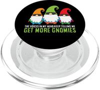 The Voices in My Head Keep Telling Me Get More Nain de Jardin PopSockets PopGrip pour MagSafe