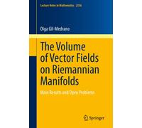 The Volume Of Vector Fields On Riemannian Manifolds