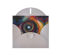 The vortex of Art Patterns Cartes de vacances en papier nacré gris 15,2 x 10,2 cm avec enveloppes pour anniversaires, mariages et condoléances