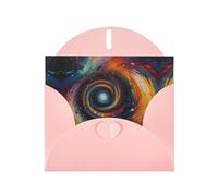 The vortex of Art Patterns Cartes de vacances en papier nacré rose 15,2 x 10,2 cm avec enveloppes pour anniversaires, mariages et condoléances