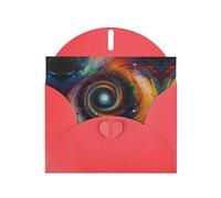 The vortex of Art Patterns Cartes de vacances en papier nacré rouge 15,2 x 10,2 cm avec enveloppes pour anniversaires, mariages et condoléances