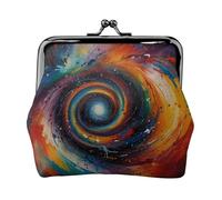 The Vortex of Art Petit porte-monnaie rectangulaire pour femme avec verrou de poche