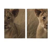 The Waiting Lion Cub Étui de passeport de voyage avec emplacements pour cartes de crédit et carte d'embarquement pour passeport, cartes de crédit, cartes d'embarquement