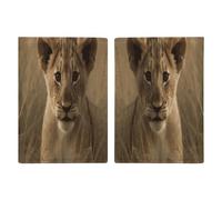 The Waiting Lion Cub Housse de passeport minimaliste en cuir pour passeport et passeport pour homme et femme, 20,3 x 13,8 cm, Style :, 20.3x13.8cm