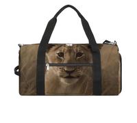 The Waiting Lion Cub Sac de sport résistant à l'eau pour homme et femme Sac de sport léger pour voyage et sport, blanc, taille unique, blanc, Taille unique