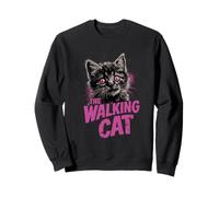 The Walking Cat - Chat Zombie Amusant de Grunge Sweatshirt