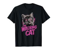 The Walking Cat - Chat Zombie Amusant de Grunge T-Shirt
