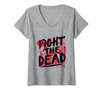 The Walking Dead Fight The Dead T-Shirt avec Col en V
