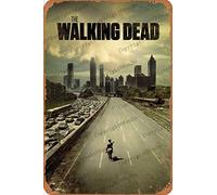 The Walking Dead Film Poster Vintage étain Signe Fer Peinture Plaque Décoration Murale Métal Signe Café Bière Pub Et Homme des Cavernes Rétro Art Affiche 8 * 12 Pouces