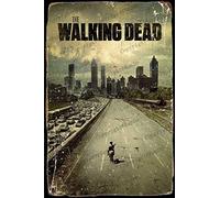 The Walking Dead Film Poster Vintage étain Signe Fer Peinture Plaque Décoration Murale Métal Signe Café Bière Pub Et Homme des Cavernes Rétro Art Affiche 8 * 12 Pouces