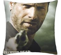 The Walking Dead Housse De Coussin Carrée 45 X 45 Cm Pour Canapé, Chambre À Coucher Avec Fermeture Éclair Invisible 45,7 X 45,7 Cm, Lot De 1