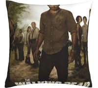 The Walking Dead Housse De Coussin Carrée 45 X 45 Cm Pour Canapé, Chambre À Coucher Avec Fermeture Éclair Invisible 45,7 X 45,7 Cm, Lot De 1