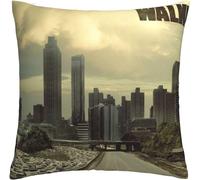 The Walking Dead Housse De Coussin Carrée 45 X 45 Cm Pour Canapé, Chambre À Coucher Avec Fermeture Éclair Invisible 45,7 X 45,7 Cm, Lot De 1
