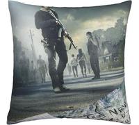 The Walking Dead Housse De Coussin Carrée 45 X 45 Cm Pour Canapé, Chambre À Coucher Avec Fermeture Éclair Invisible 45,7 X 45,7 Cm, Lot De 1