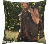 The Walking Dead Housse De Coussin Carrée 45 X 45 Cm Pour Canapé, Chambre À Coucher Avec Fermeture Éclair Invisible 45,7 X 45,7 Cm, Lot De 1