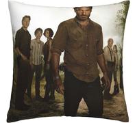 The Walking Dead Housse De Coussin Carrée 45 X 45 Cm Pour Canapé, Chambre À Coucher Avec Fermeture Éclair Invisible 45,7 X 45,7 Cm, Lot De 1