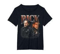 The Walking Dead - The Ones Who Lived Rick Homage T-Shirt, Femme Grandes Tailles, Noir, 4X