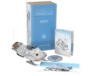 The Wand Company Fallout Flea Premium Répliques de véhicules moulés sous pression avec chenille arrière, patins avant orientables et auvent ouvert (piste de neige blanche)