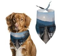 The Water Bandanas en bois à tréteaux pour chien pour nourrir et toiletter, bavoirs triangulaires lavables pour animaux domestiques pour chats et chiens