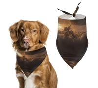 The Waves are Moving Bandana triangulaire pour chien en polyester lavable - Bandana mignon pour chiens de taille moyenne et grande - Chiots et chats