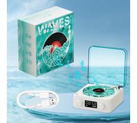 The Waves Lecteur Vinyle Bluetooth Vintage Avec Haut-Parleur Sans Fil Pour Profiter De La Musique